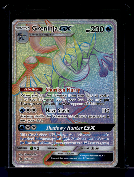 2018 Pokemon Sun & Moon - Forbidden Light - Rainbow - Greninja GX #133