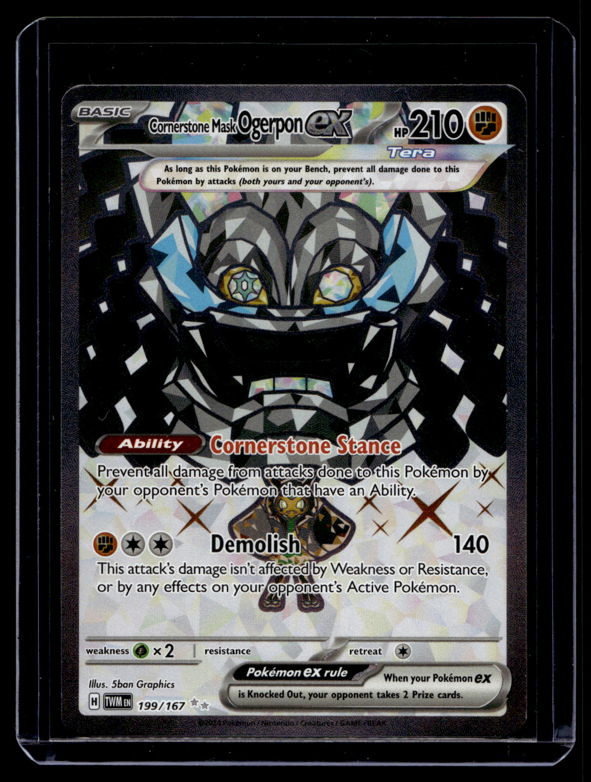 2024 Pokemon - Scarlet & Violet - Twilight Masquerade - Ultra Rare - Cornerstone Mask Ogerpon ex #199