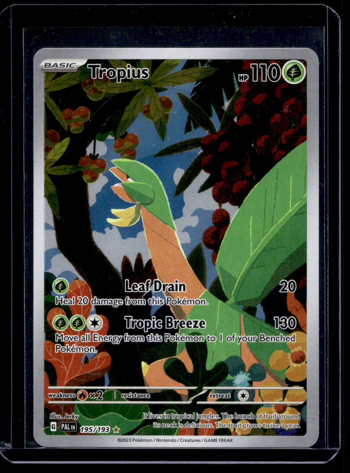 2023 Pokemon Scarlet & Violet - Paldea Evolved - llustration Rare - Tropius #195
