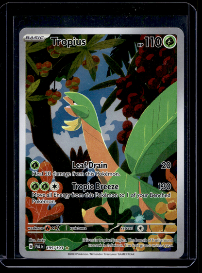 2023 Pokemon Scarlet & Violet - Paldea Evolved - llustration Rare - Tropius #195