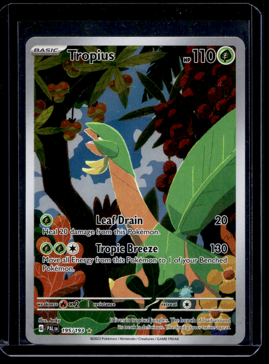 2023 Pokemon Scarlet & Violet - Paldea Evolved - llustration Rare - Tropius #195