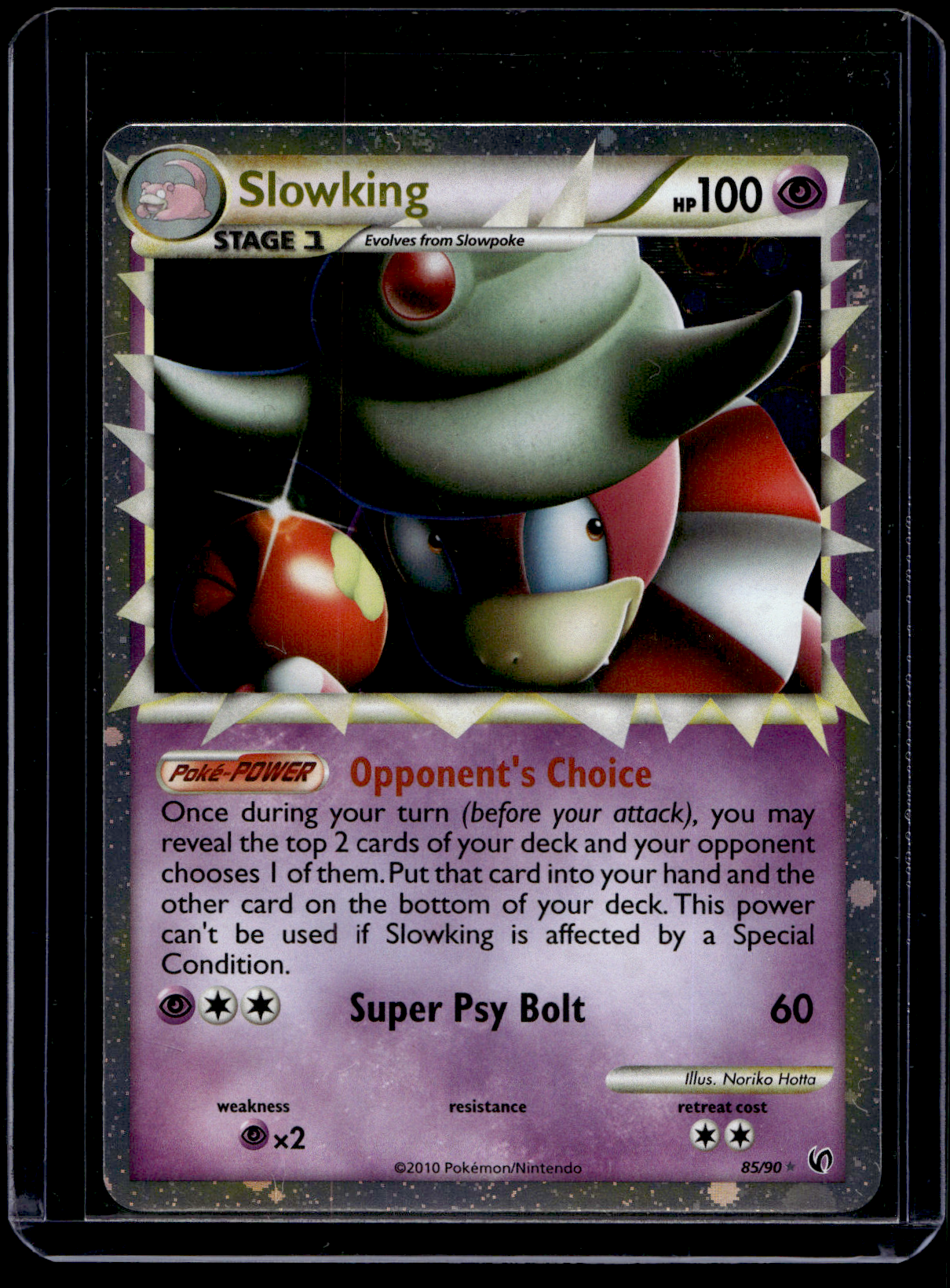 2010 Pokemon HeartGold & SoulSilver - Undaunted - Holo Rare - Slowking #85