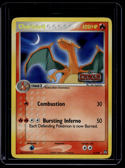 2007 Pokemon - EX Power Keepers - Reverse Foil - Stamped - Charizard #6 (Kunto: Good)