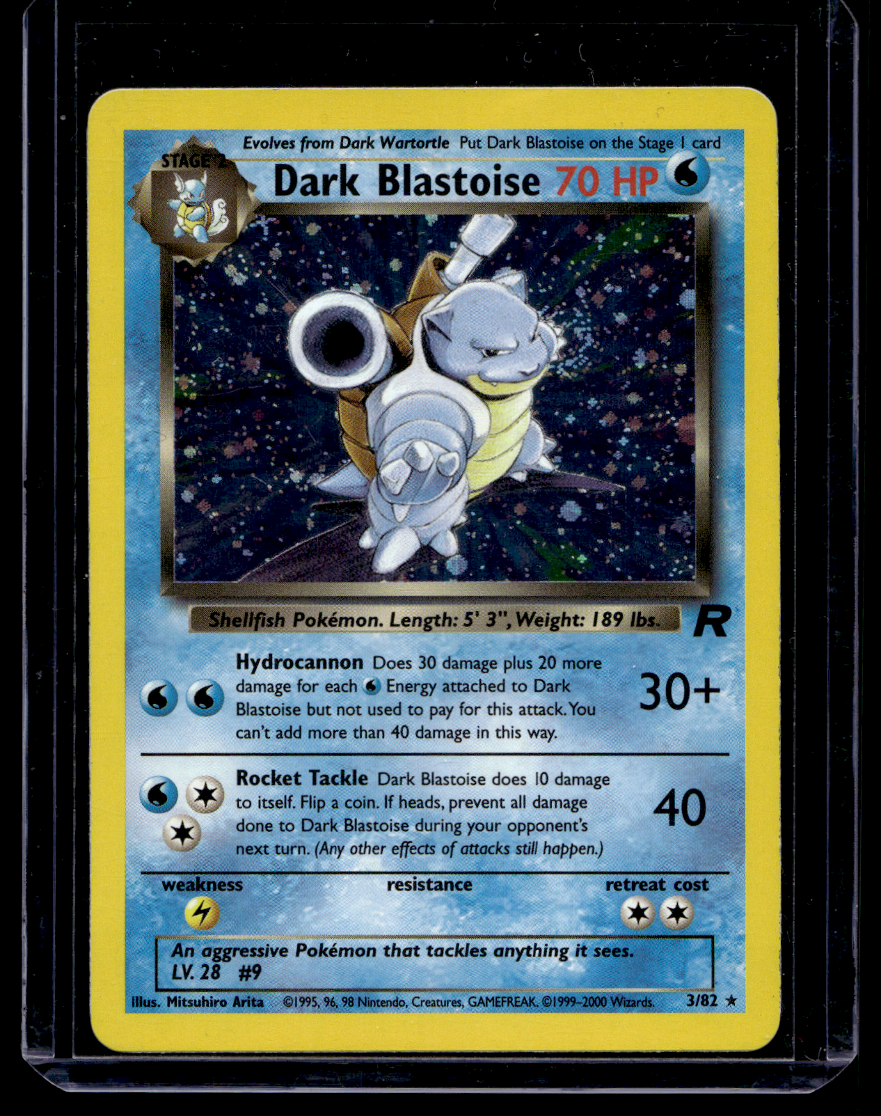 2000 Pokemon Team Rocket - Holo - Dark Blastoise #3 (Kunto: Good/EX)