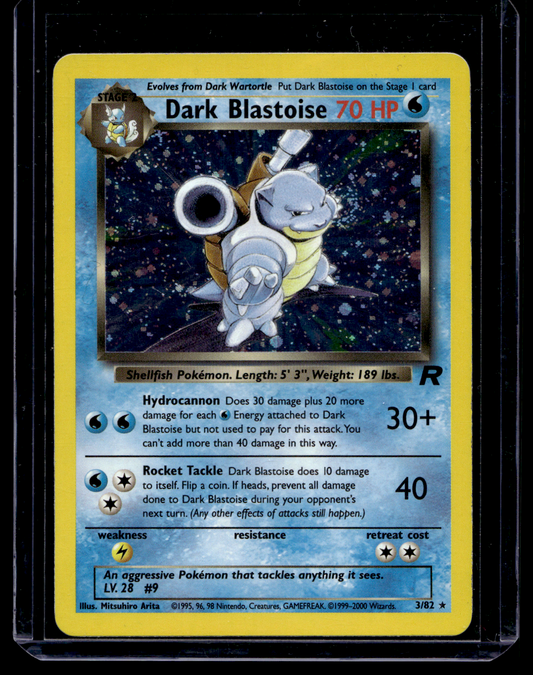 2000 Pokemon Team Rocket - Holo - Dark Blastoise #3 (Kunto: Good/EX)