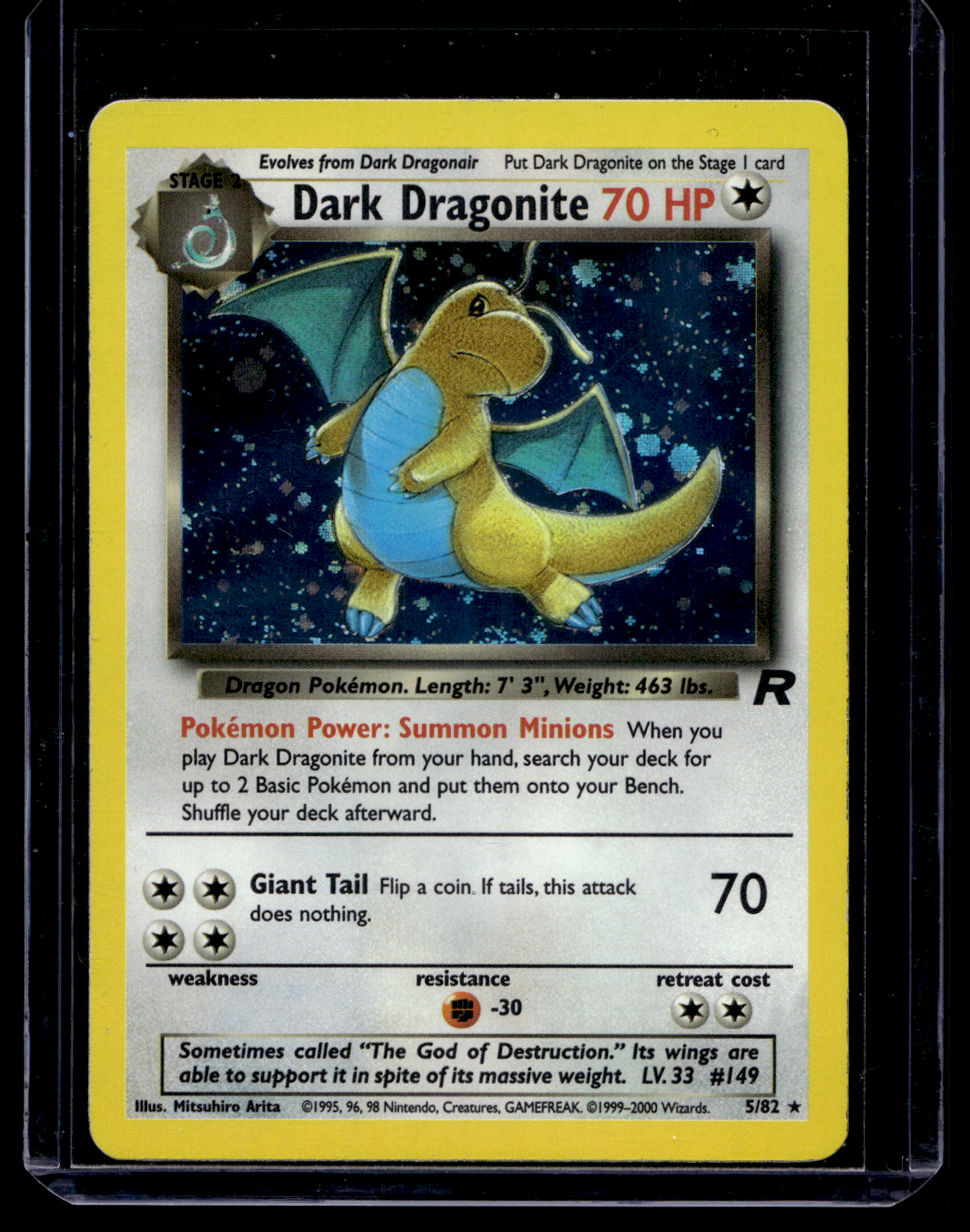 2000 Pokemon Team Rocket - Holo - Dark Dragonite #5 (Condition: EX)