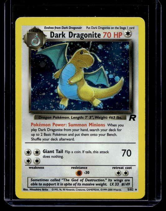 2000 Pokemon Team Rocket - Holo - Dark Dragonite #5 (Kunto: EX)