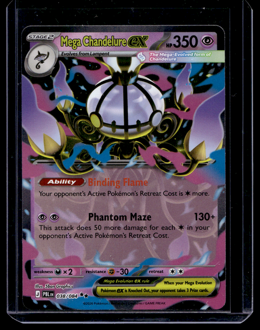 2026 Pokemon - Mega Evolutions - Pitch Black - Mega Chandelure ex #038
