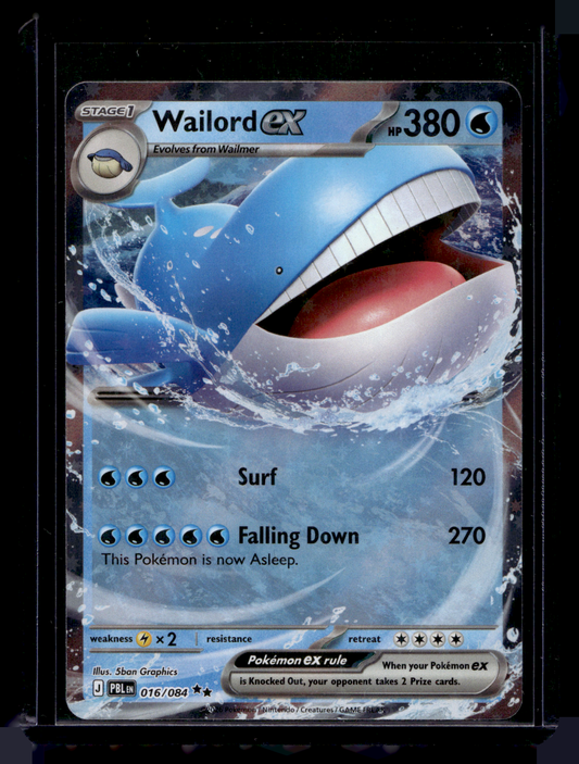 2026 Pokemon - Mega Evolutions - Pitch Black - Wailord ex #016