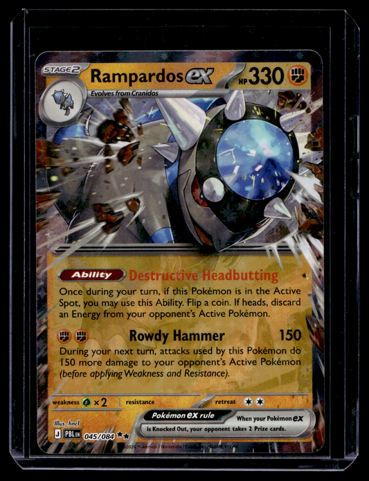 2026 Pokemon - Mega Evolutions - Pitch Black - Rampardos ex #045