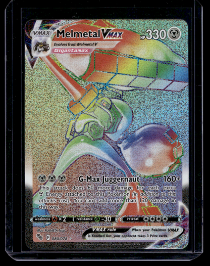 2022 Pokemon Sword & Shield - Pokemon Go - Rainbow - Melmetal VMAX #080