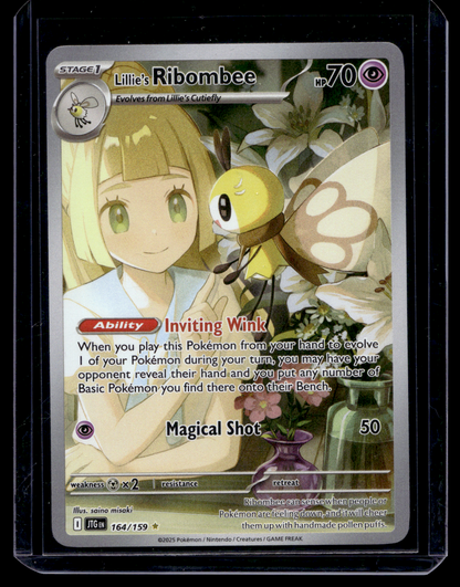 2025 Pokemon - Scarlet & Violet - Journey Together - Illustration Rare - Lillie's Ribombee #164