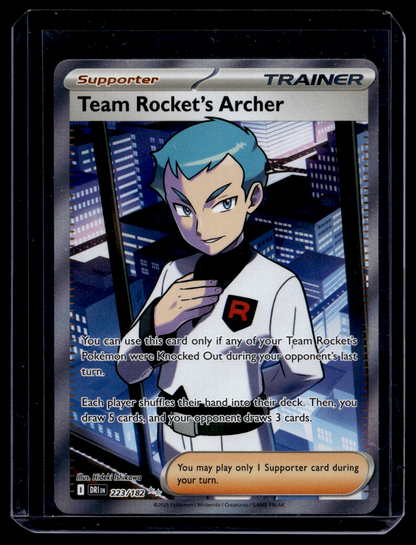 2025 Pokemon Scarlet & Violet - Destined Rivals - Ultra Rare - Team Rocket's Archer #223