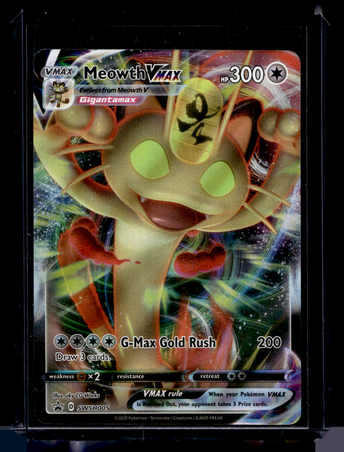 2020 Pokemon Sword & Shield - Black Star Promos - Meowth VMAX #SWSH005