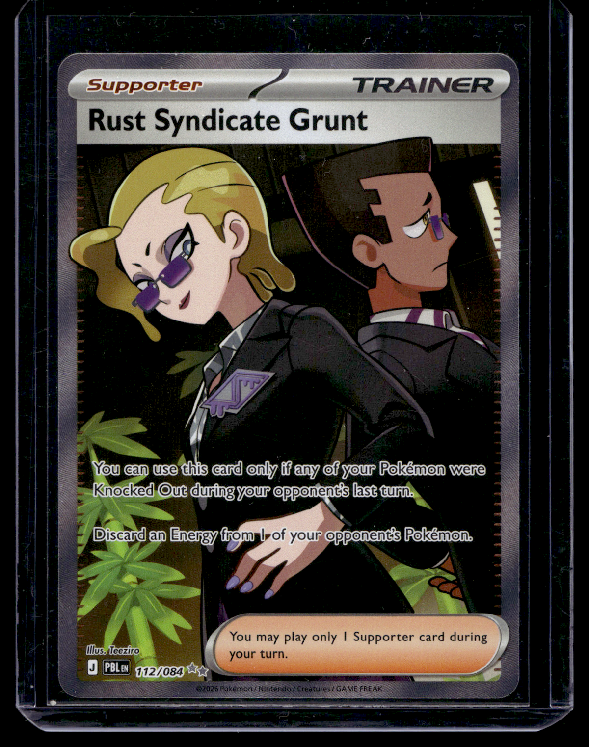 2026 Pokemon - Mega Evolutions - Pitch Black - Ultra Rare - Rust Syndicate Grunt #112