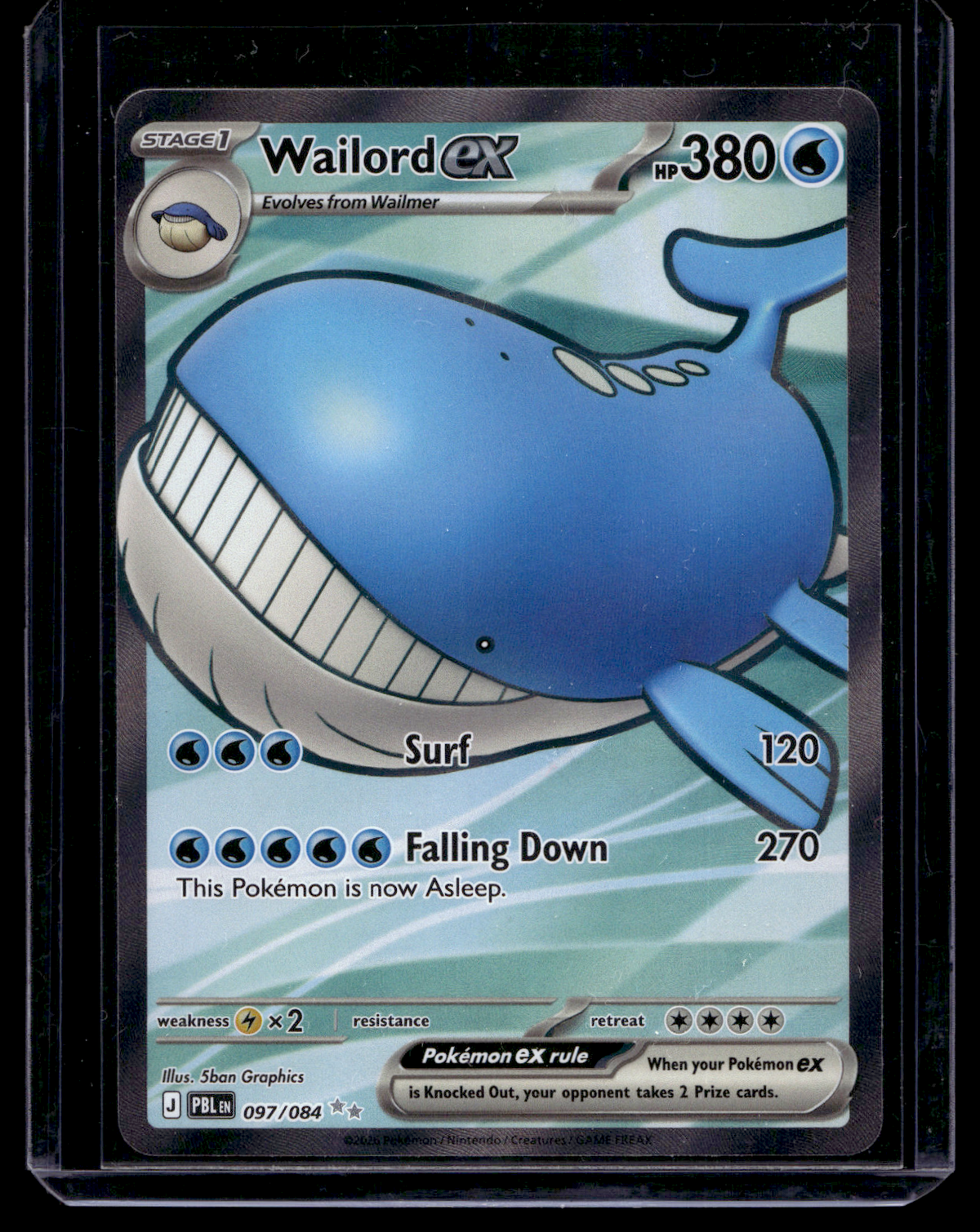 2026 Pokemon - Mega Evolutions - Pitch Black - Ultra Rare - Wailord ex #097