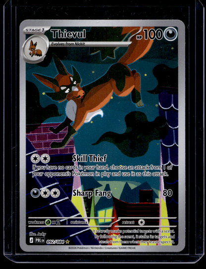 2026 Pokemon - Mega Evolutions - Pitch Black - Illustration Rare - Thievul #092