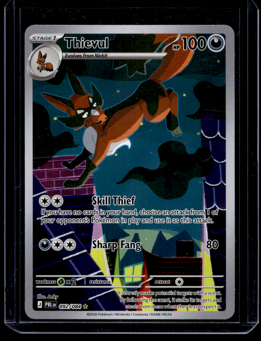 2026 Pokemon - Mega Evolutions - Pitch Black - Illustration Rare - Thievul #092