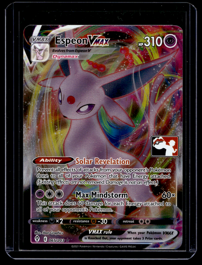 2021 Pokemon - Play! Pokémon Prize Pack Series One - Espeon VMAX #065