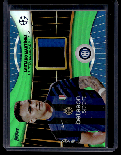 2024-25 Topps UEFA Club Competitions - Superstar Relics - Green Foilboard - Lautaro Martínez #SR-LM /99