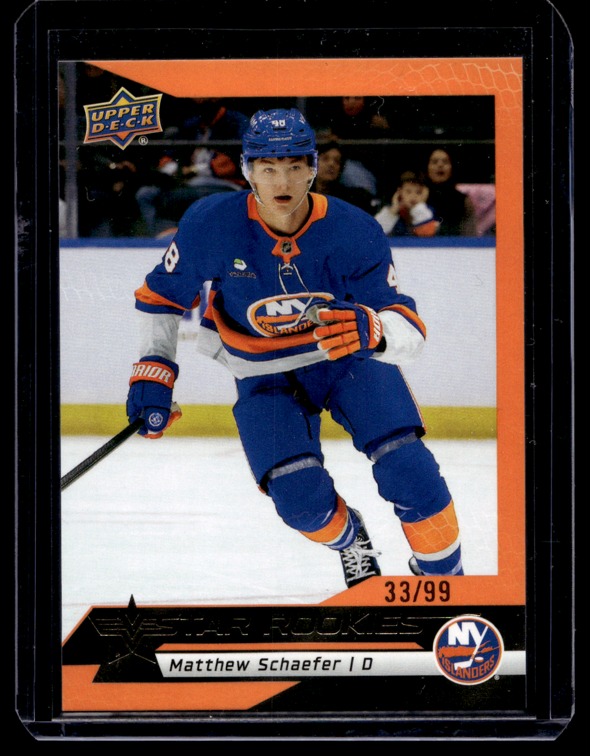 2025-26 Upper Deck Star Rookies - Box Set - Orange - Matthew Schaefer #5 /99 RY