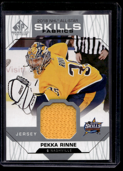 2018-19 Upper Deck SP Game Used Edition - 2018 All-Star Skills Fabrics - Pekka Rinne #AS-PR