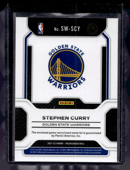 2021-22 Panini Prizm - Sensational Swatches - Stephen Curry #SW-SCY