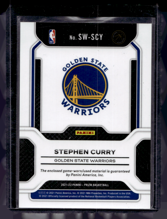 2021-22 Panini Prizm - Sensational Swatches - Stephen Curry #SW-SCY