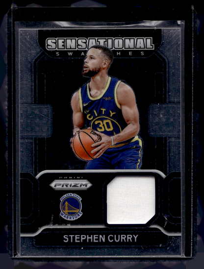 2021-22 Panini Prizm - Sensational Swatches - Stephen Curry #SW-SCY