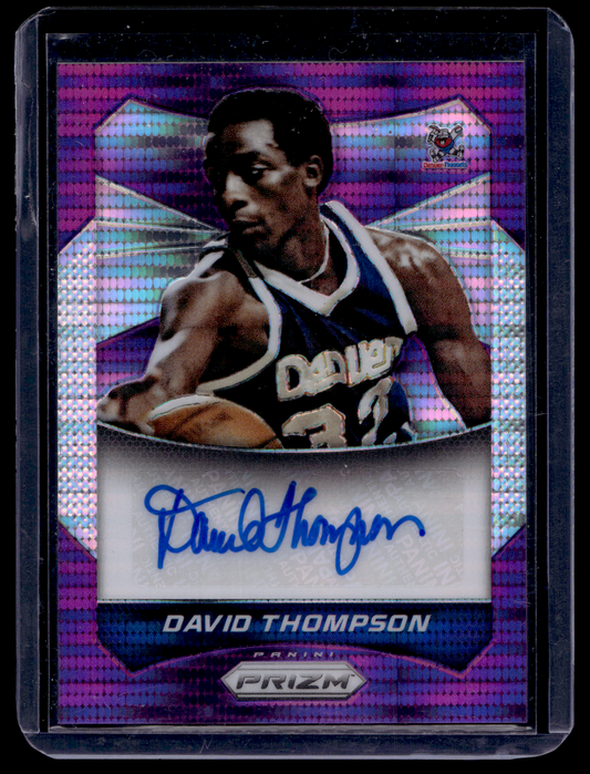 2014-15 Panini Prizm - Autographs - Purple Pulsar Prizm - David Thompson #10 /49