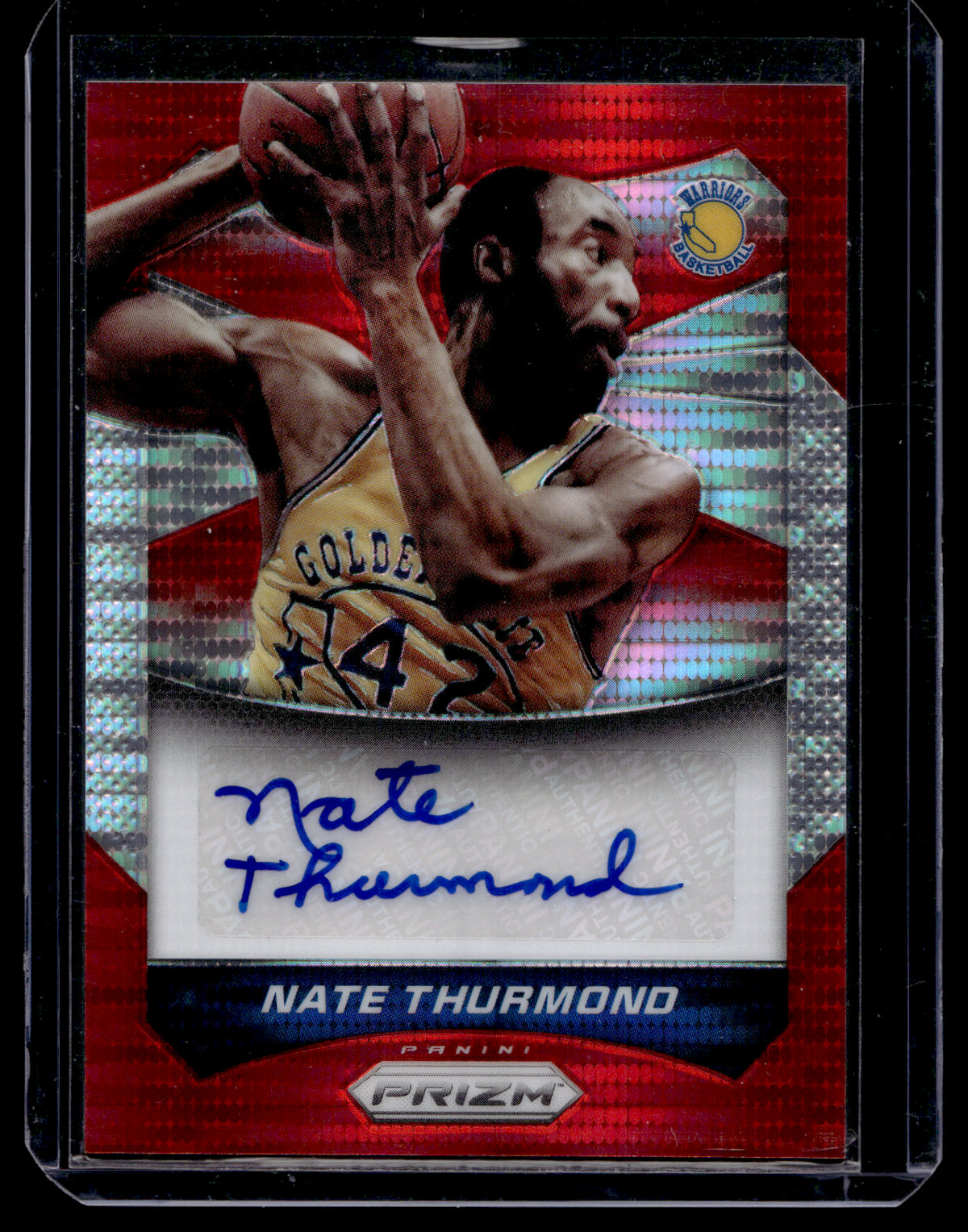 2014-15 Panini Prizm - Autographs - Red Pulsar Prizm - Nate Thurmond #41 /99
