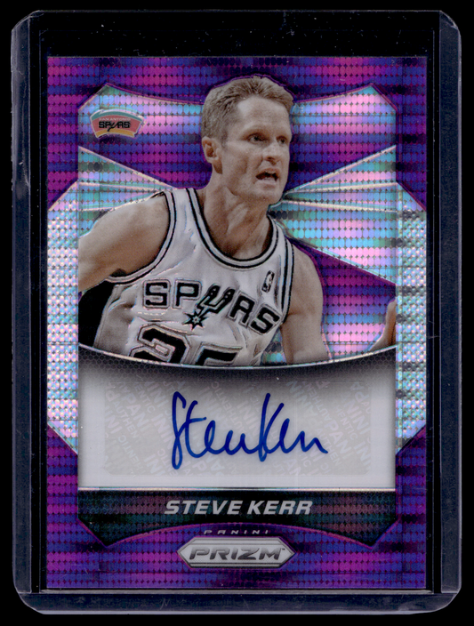 2014-15 Panini Prizm - Autographs - Purple Pulsar Prizm - Steve Kerr #46 /15