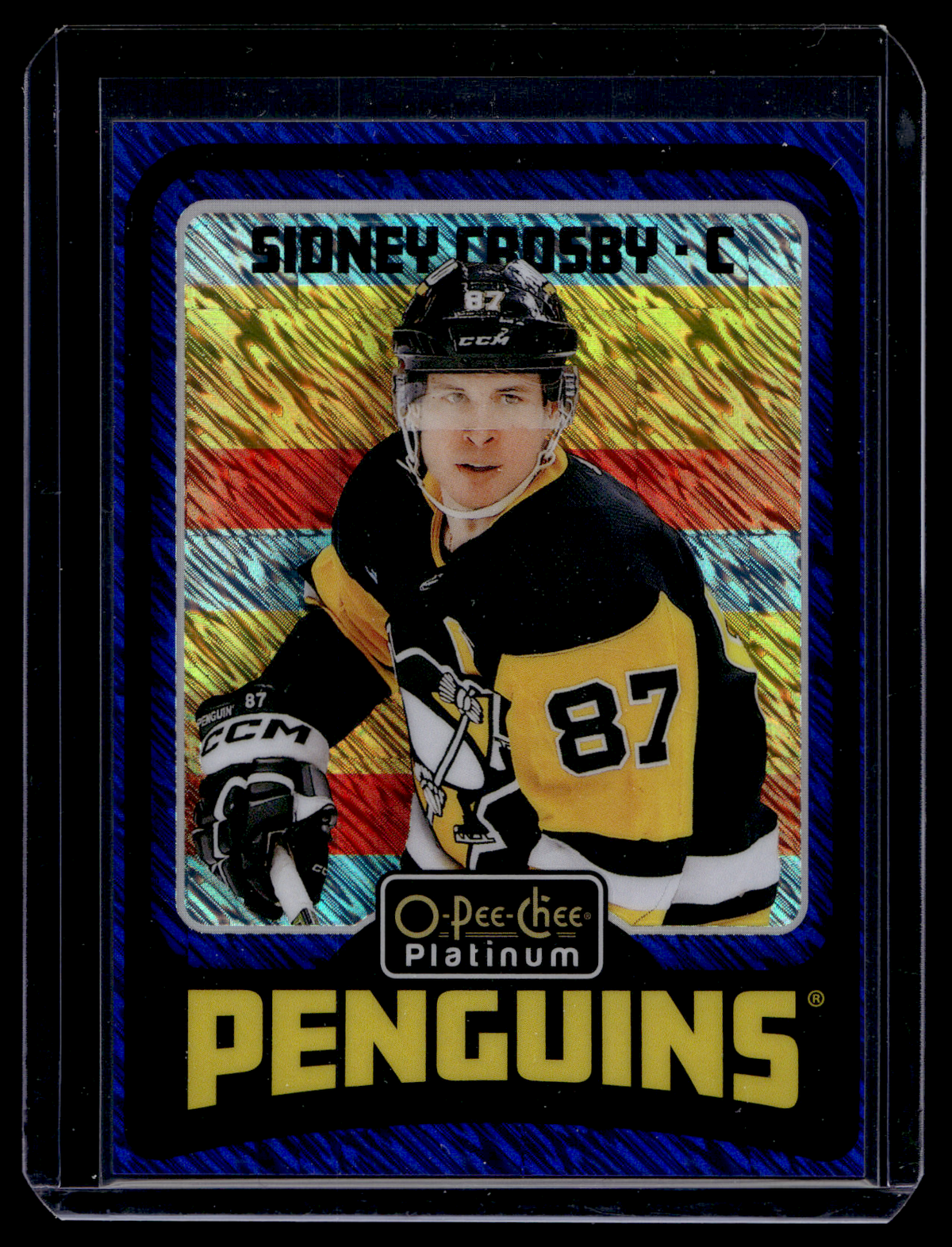 2024-25 Upper Deck OPC Platinum - Retro - Blue Luster - Sidney Crosby #R1 /100