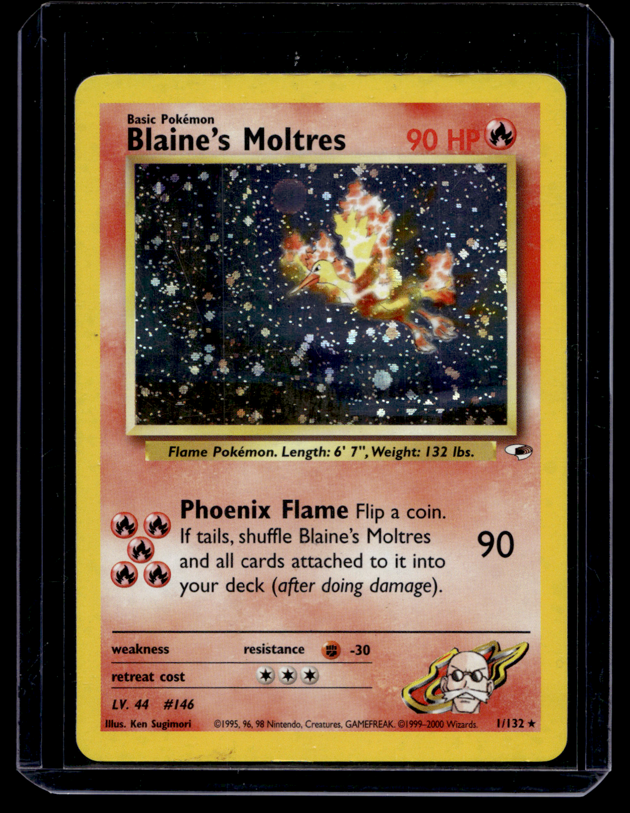 2000 Pokemon Gym Heroes - Holo - Blaine's Moltres #1 (Kunto: Good)