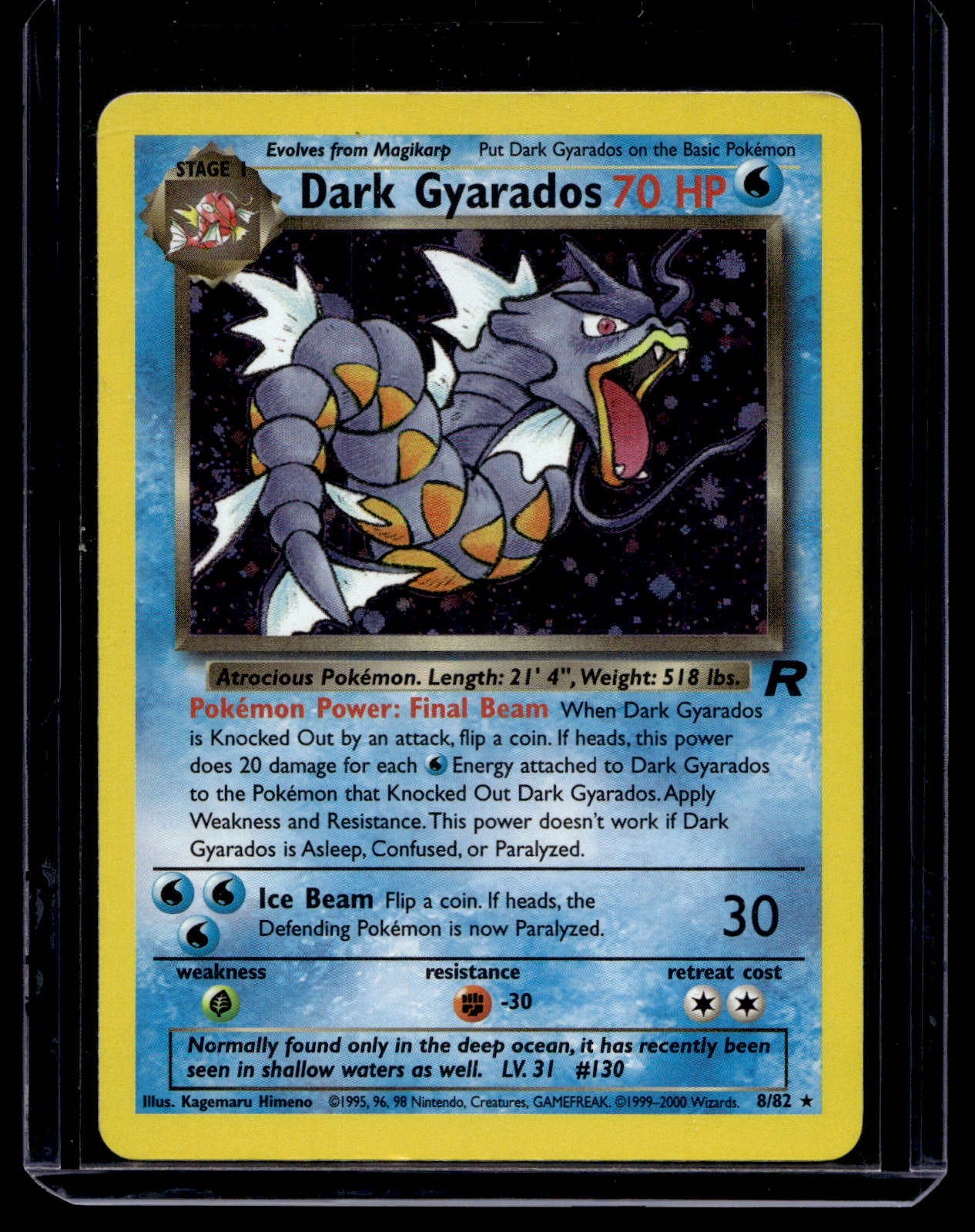 2000 Pokemon Team Rocket - Holo - Dark Gyarados #8 (Kunto: Good/Excellent)