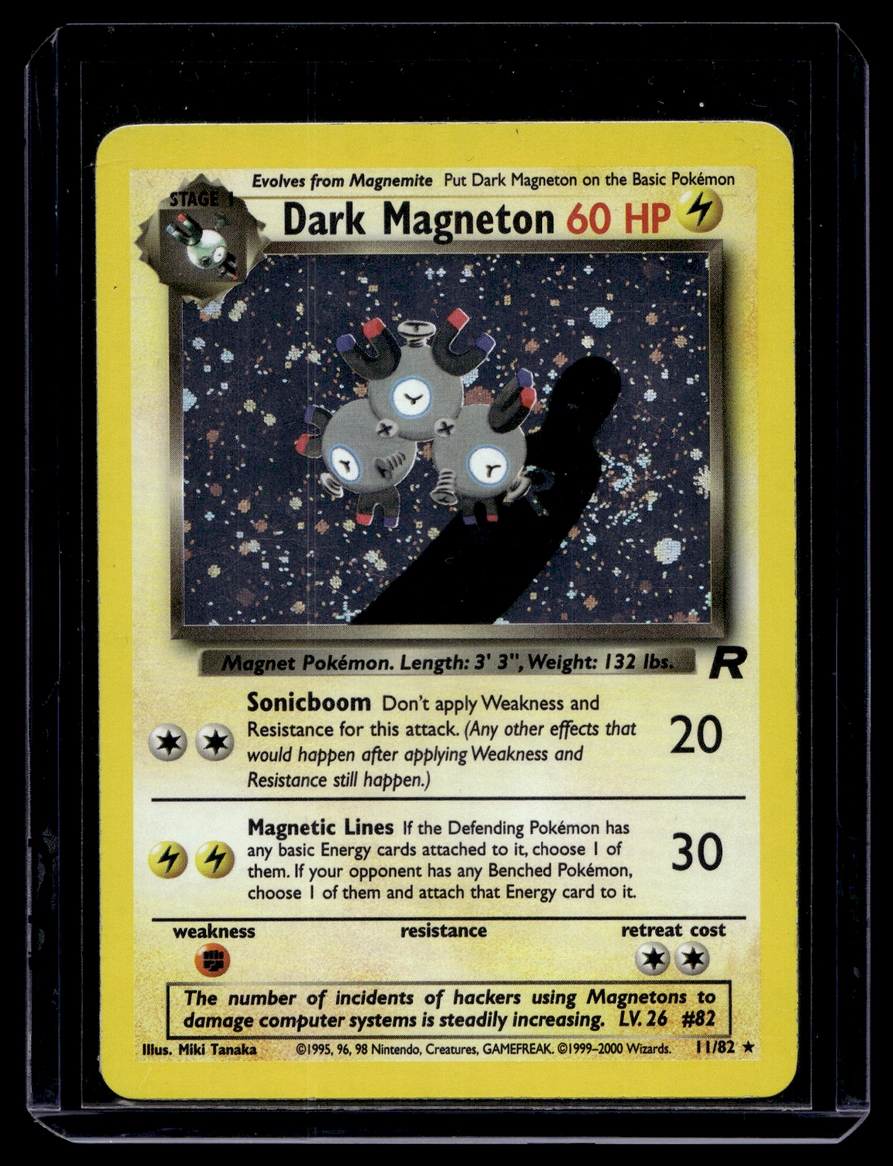 2000 Pokemon Team Rocket - Holo - Dark Magneton #11 (Kunto: Excellent)