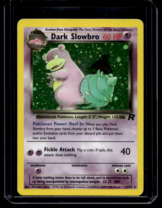 2000 Pokemon Team Rocket - Holo - Dark Slowbro #12 (Kunto: Excellent)