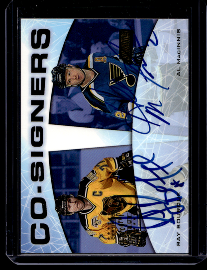 1999-00 Topps Stadium Club - Co-Signers - Ray Bourque / Al MacInnis #CS13