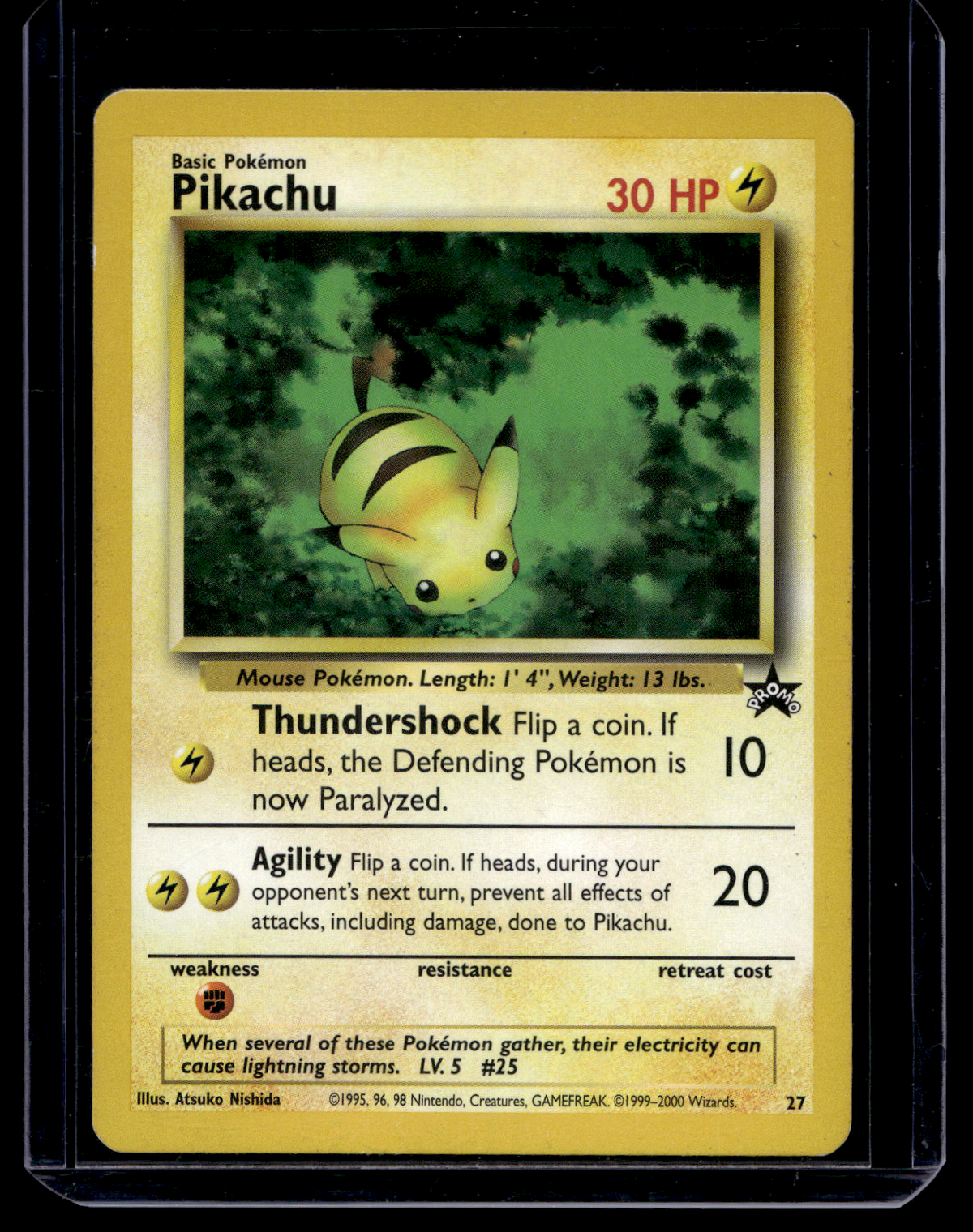2000 Pokemon WOTC Black Star Promos - Pikachu #27 (Kunto: Excellent)