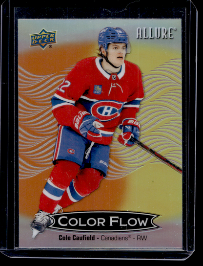 2024-25 Upper Deck Allure - Color Flow - Orange Yellow - Cole Caufield #CFL-16