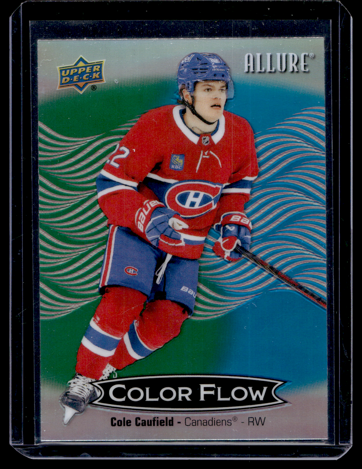 2024-25 Upper Deck Allure - Color Flow - Green Blue - Cole Caufield #CFL-16