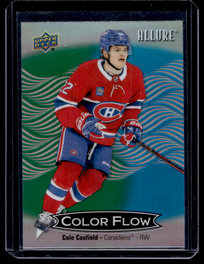 2024-25 Upper Deck Allure - Color Flow - Green Blue - Cole Caufield #CFL-16