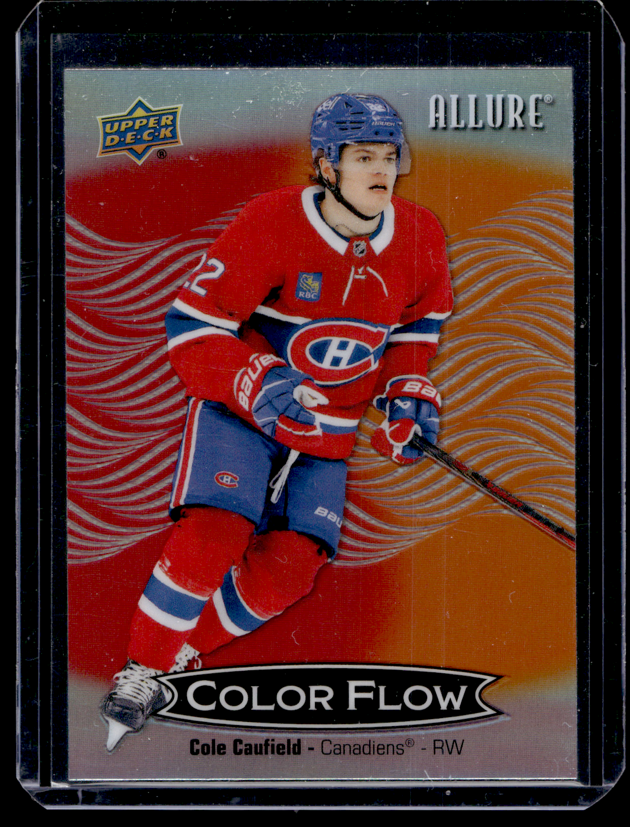 2024-25 Upper Deck Allure - Color Flow - Red Orange - Cole Caufield #CFL-16