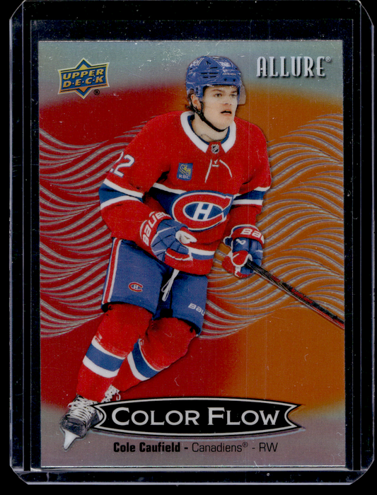 2024-25 Upper Deck Allure - Color Flow - Red Orange - Cole Caufield #CFL-16