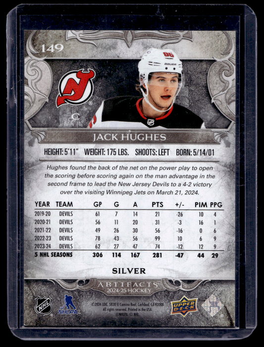 2024-25 Upper Deck Artifacts - Stars - Jack Hughes #149 /699