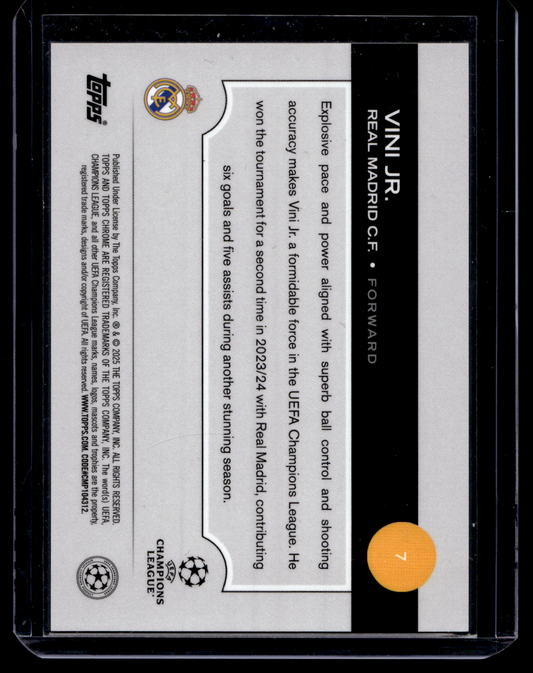 2024-25 Topps Chrome UEFA Club Competitions LogoFractor Edition - Vini Jr. #7