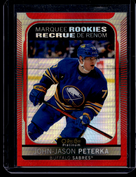 2021-22 Upper Deck OPC Platinum - Red Prism - Marquee Rookies - John-Jason Peterka #299 /199 RC
