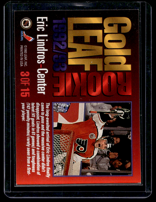 1993-94 Leaf - Gold Leaf Rookie - Eric Lindros #3