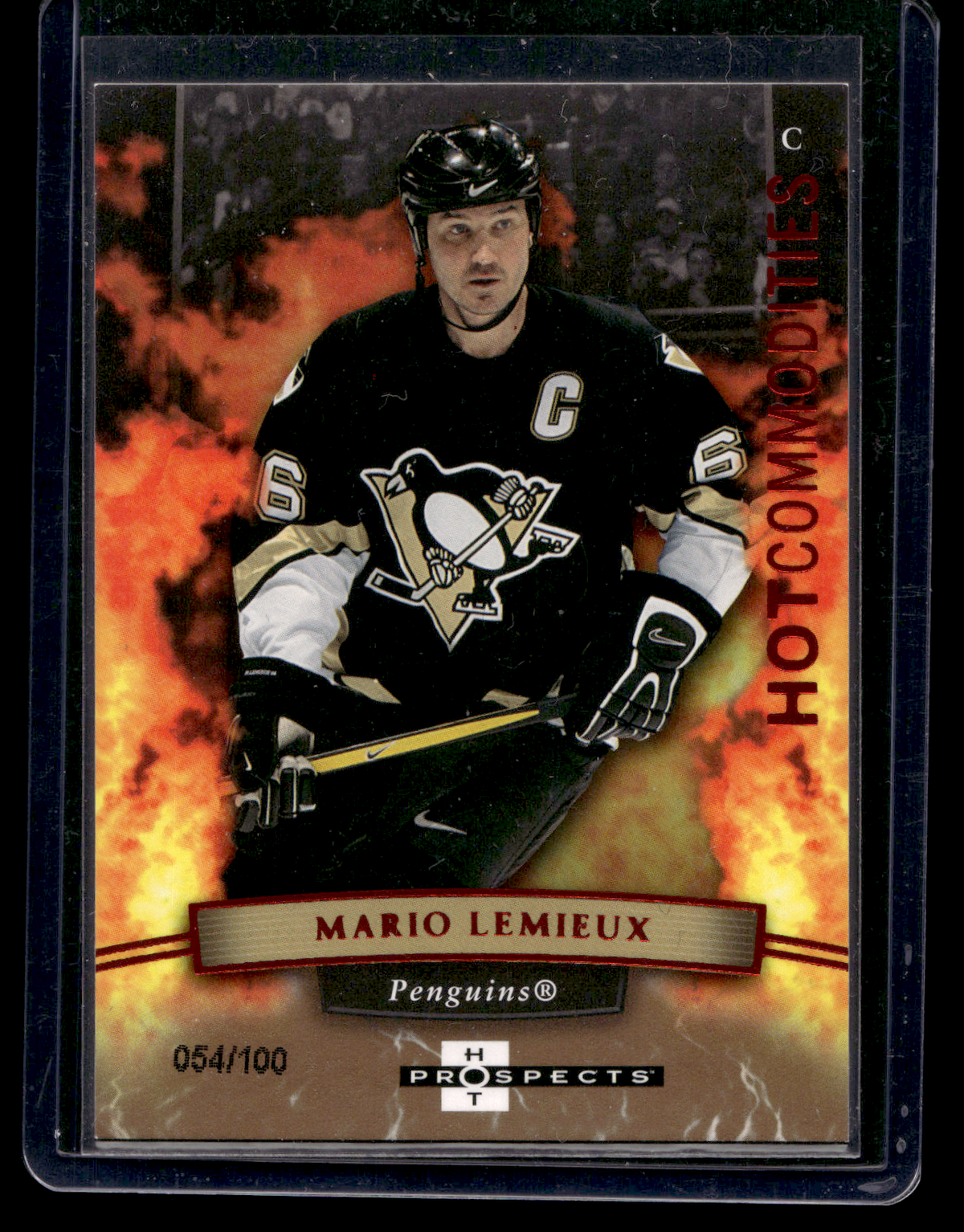 2007-08 Fleer Hot Prospects - Red Hot - Hot Commodities - Mario Lemieux #129 /100