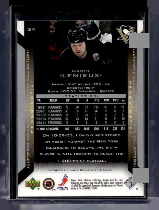 2004-05 Upper Deck Ultimate Collection - Mario Lemieux #34 - paitanumeroinilla 66/350